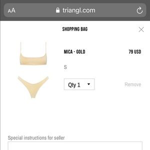 triangle swimwear Mica - Gold